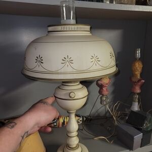 Antique Toleware Lamp